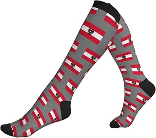 Flag of Austria Compression Socks for Men & Women Circulation (15-20 mmHg) Athletic