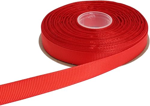 Miniatura 25 de Cinta de grogrén sólido de 25 yardas cada rollo, borde tejido 100% poliéster (3/4 pulgadas, verde)