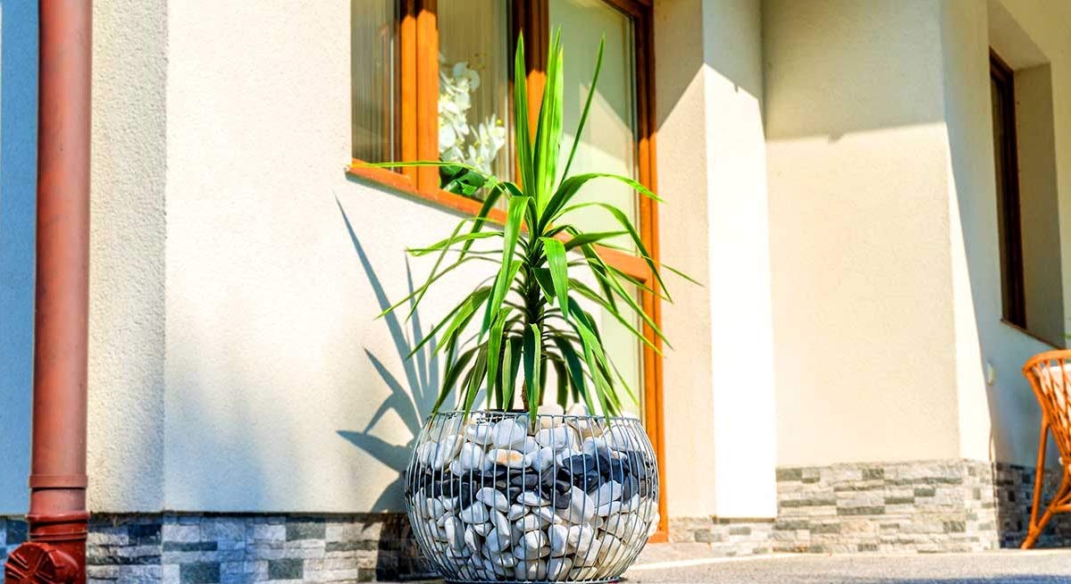 KADAX Gabionen-Pflanzkorb, Gabione, Blumentopf für Draußen, Blumen, Garten, Terrasse, runder Pflanzkübel aus verzinktem Stahl, Pflanzgefäß, Deko, Steinkorb, Hochbeet, wetterfest (Ø 66 cm, H: 40 cm)