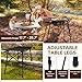 Sportneer Camping Table: 35.4''x20.5’’ Adjustable Height Aluminum Folding Table with Top Mesh Layer - Roll Up Camping Table for Outdoor Camp Picnic Beach RV Backyards Kitchen BBQ