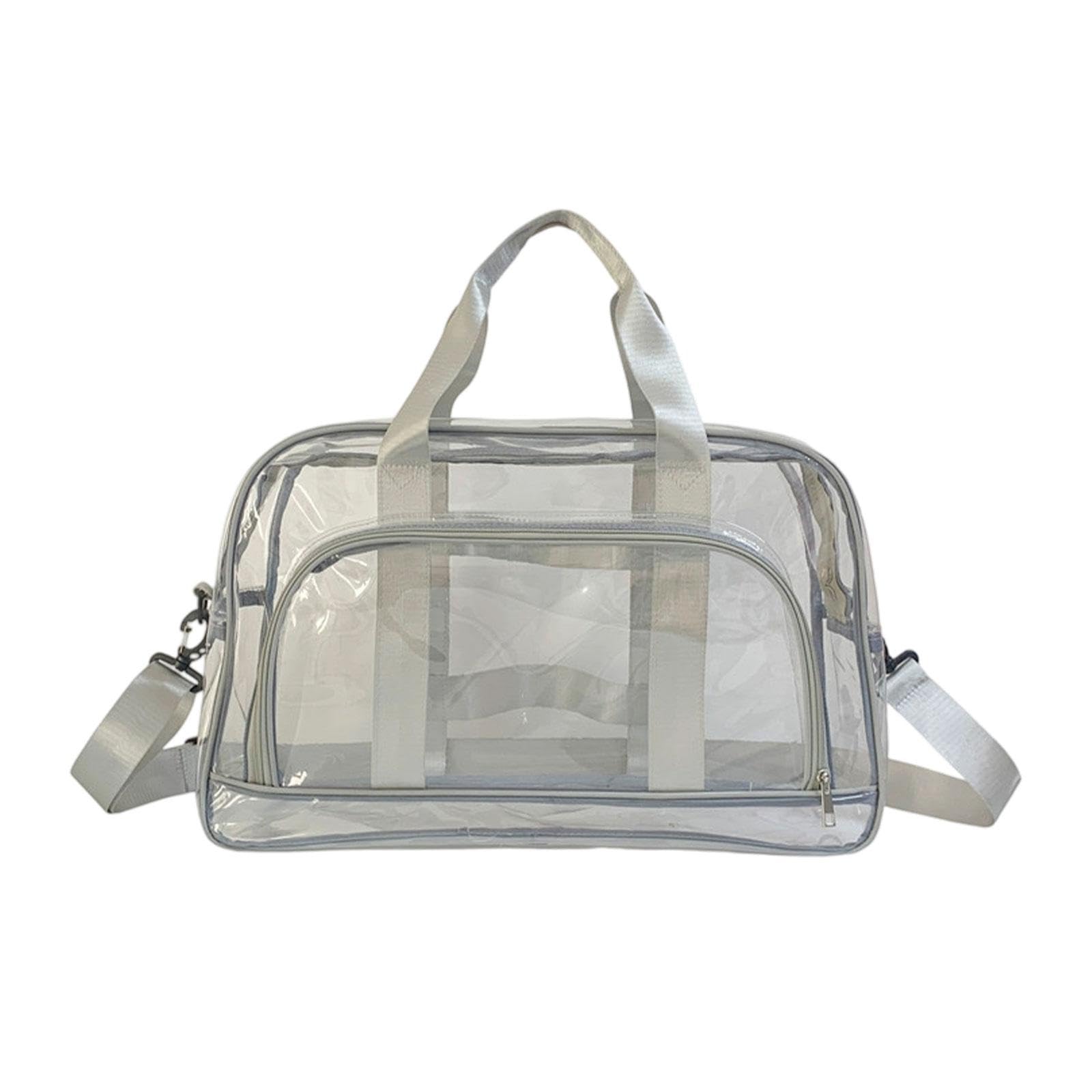 Transparenter Kulturbeutel Aus PVC, Wasserdicht, für Flugzeug, Fitnessstudio, Arbeit, Grau