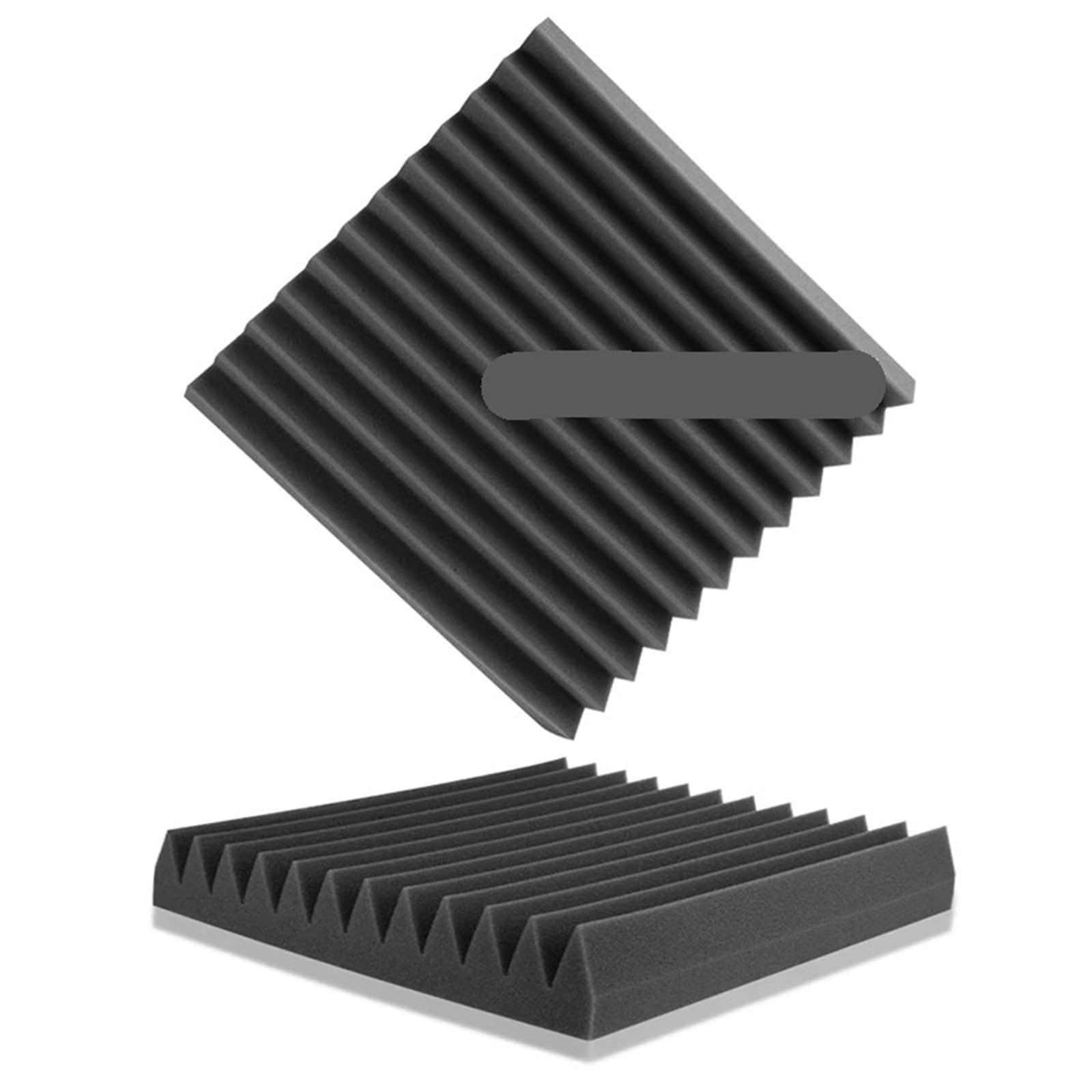 Aislamiento de espuma fonoabsorbente for estudio, Panel insonorizado for techo, pared, material con cancelación ruido Para amortiguar el sonido(Black,5CM THICK_12 PCS_HIGH DENSITY)