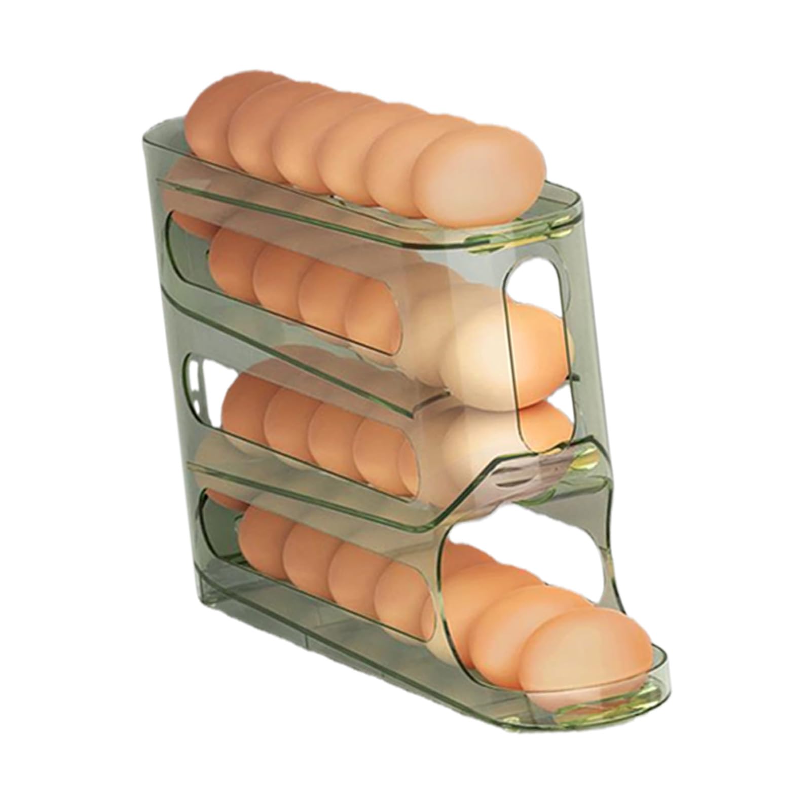 Space Saving 48 Eggs Capacity Storage Box with Slide Out Trays for Easy Access and Organized Kitchen Stackable Eggs Tray