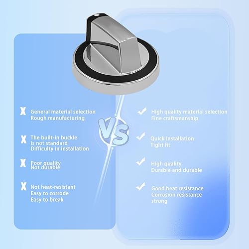 Miniatura 4 de WPW10316664 - Perilla de control de rango para horno de gas, 5 reemplazos W10316664AP6019356 1876613 PS11752662 Perillas de repuesto compatibles con