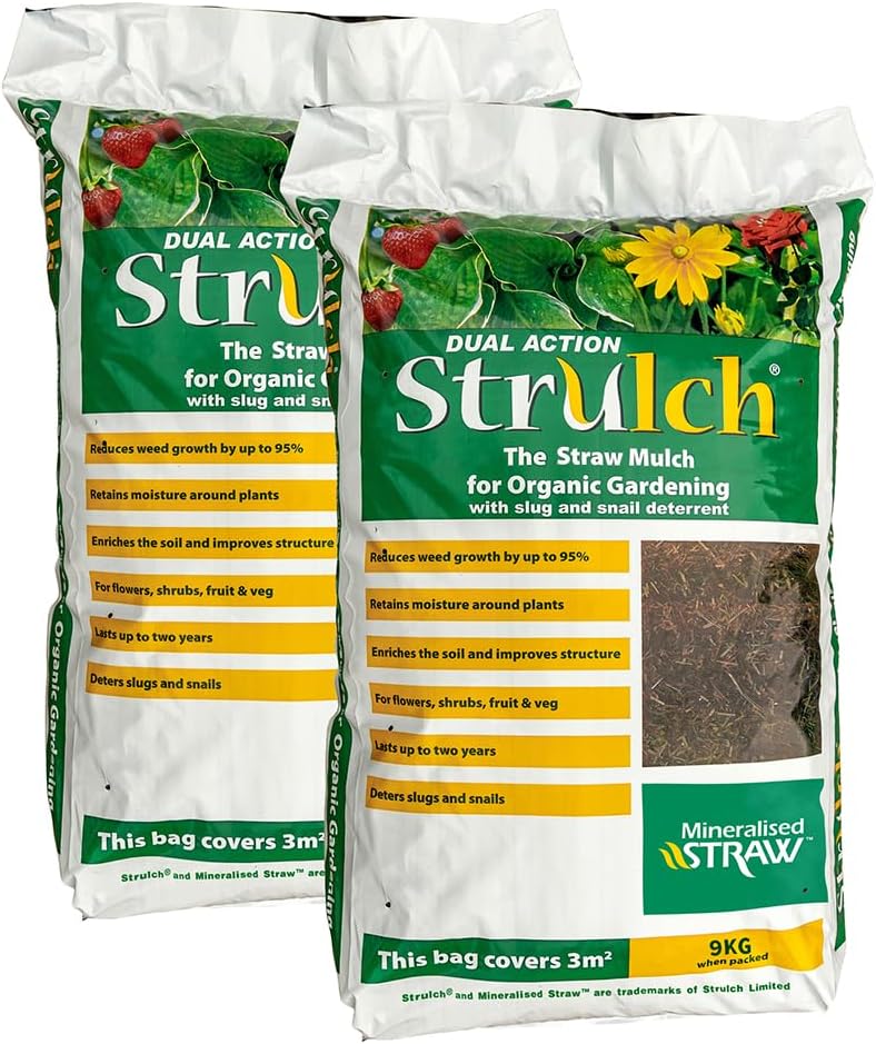 YouGarden Strulch Straw Mulch 100l Bag x 2