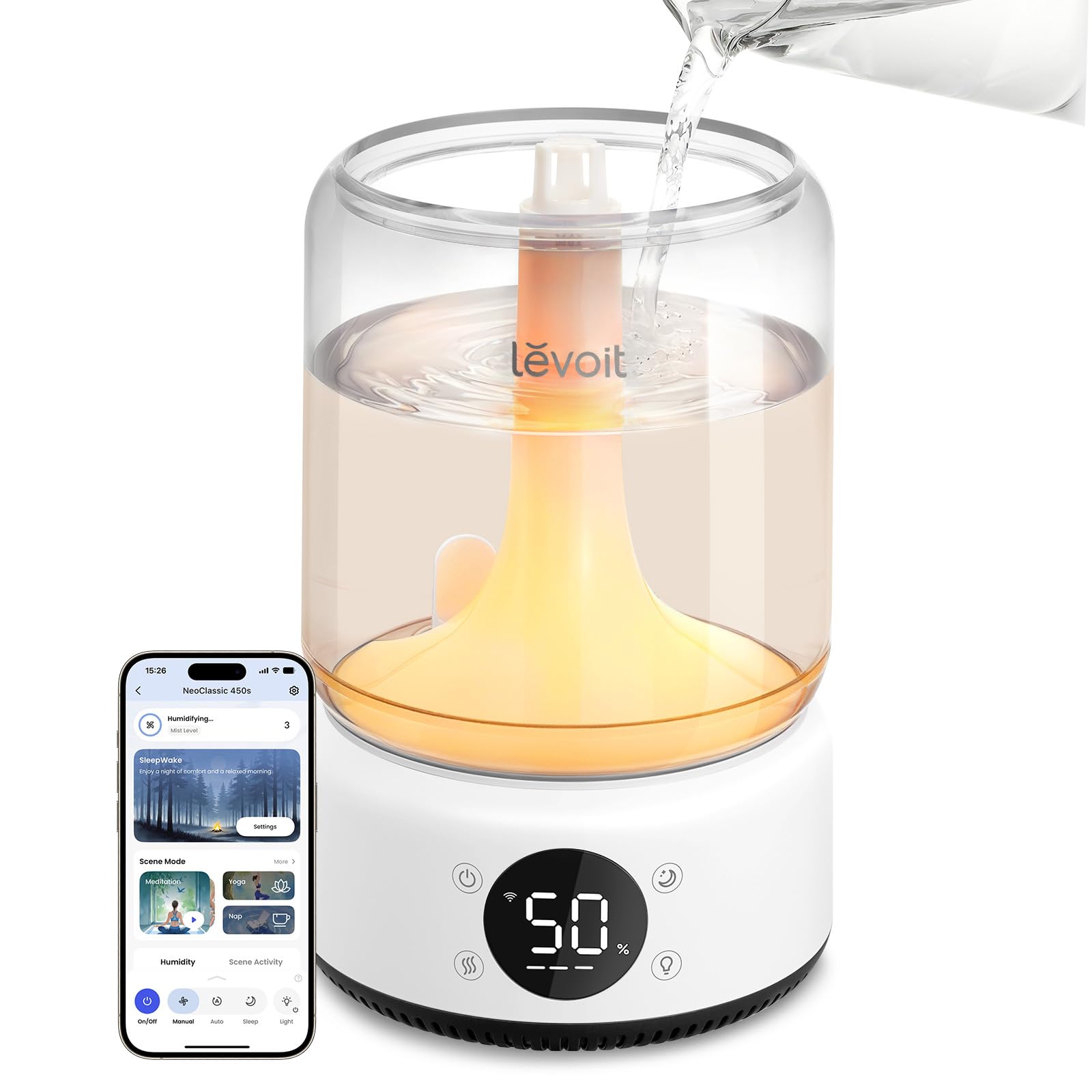 LEVOIT 150 Humidifier: 3L Cool Mist & Essential Oil Diffuser