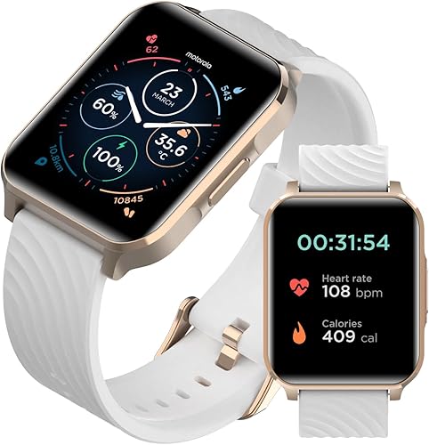 Motorola Moto Watch 70 - Reloj inteligente Bluetooth de salud y fitness para uso diario, funciones avanzadas de salud, hasta 10 días de duración de