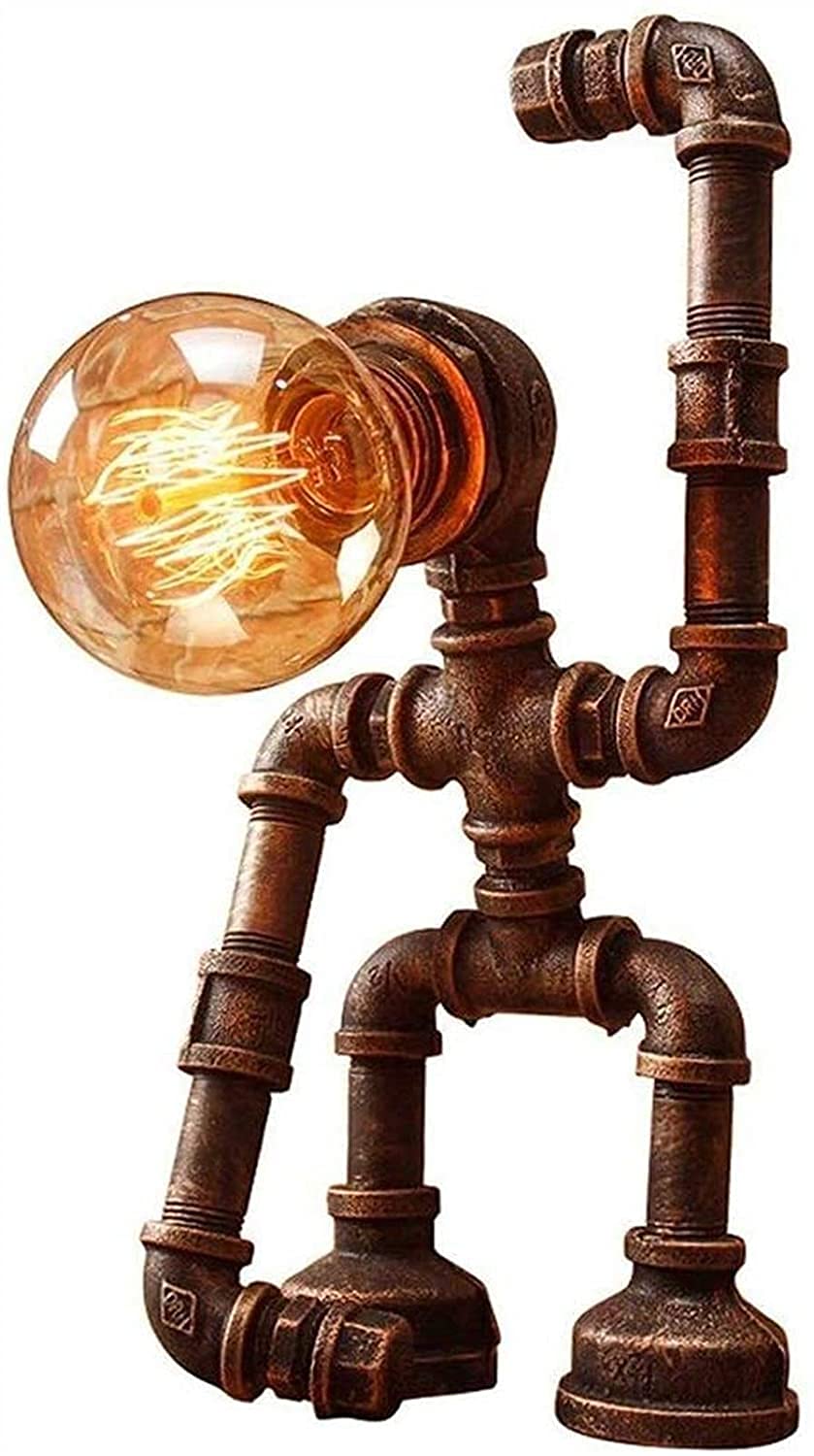 Lampe robot de conduite d'eau rétro en fer forgé modèle vintage décoratif