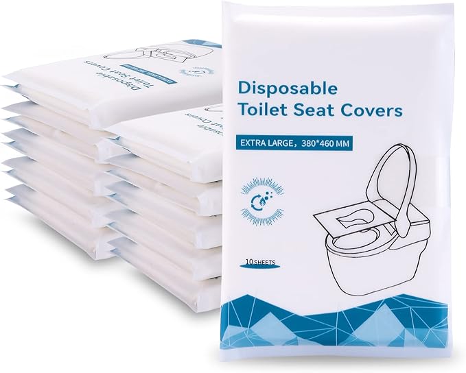 Disposable Toilet Seat Covers Flushable Paper, (100 Pack) Travel Toilet Seat Covers