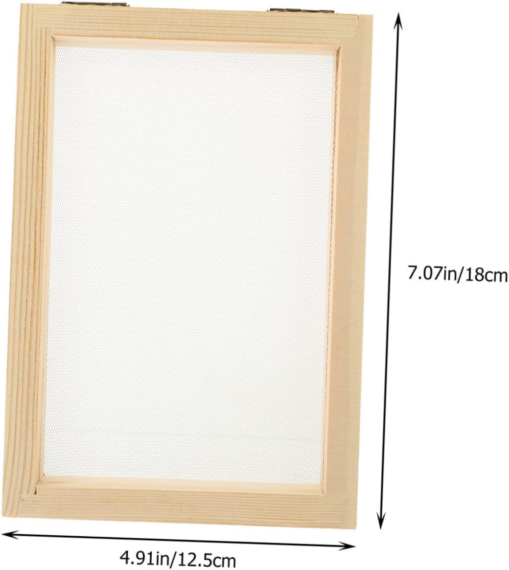 MINAOLULUS 4pcs Paper Making Mold Kit Wooden Frame Screen for DIY Crafts Paper Crafting and Educational Fun for Adults