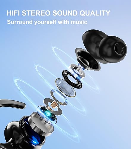 Miniatura 2 de Auriculares inalámbricos Bluetooth con estuche de carga, ENC integrado, TWS Bluetooth 5.3 auriculares con control táctil, 60 horas de tiempo de