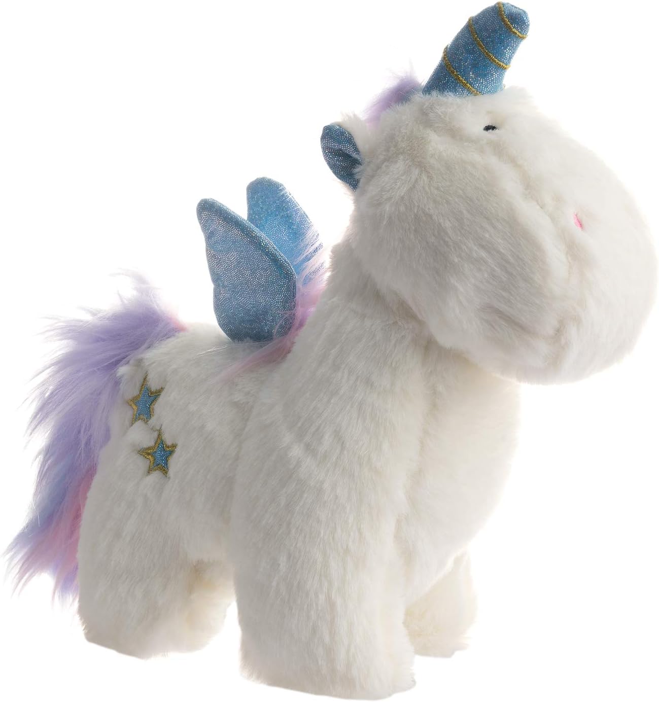 Vagasi Cute Plush Unicorn Dog Toy 12" Soft Durable Puppy Interactive Squeaky Toy for Small Pet