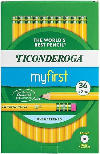 Ticonderoga - Lápiz de madera, 0.028 in, mina mediana #2, 3 docenas (DIX33336)