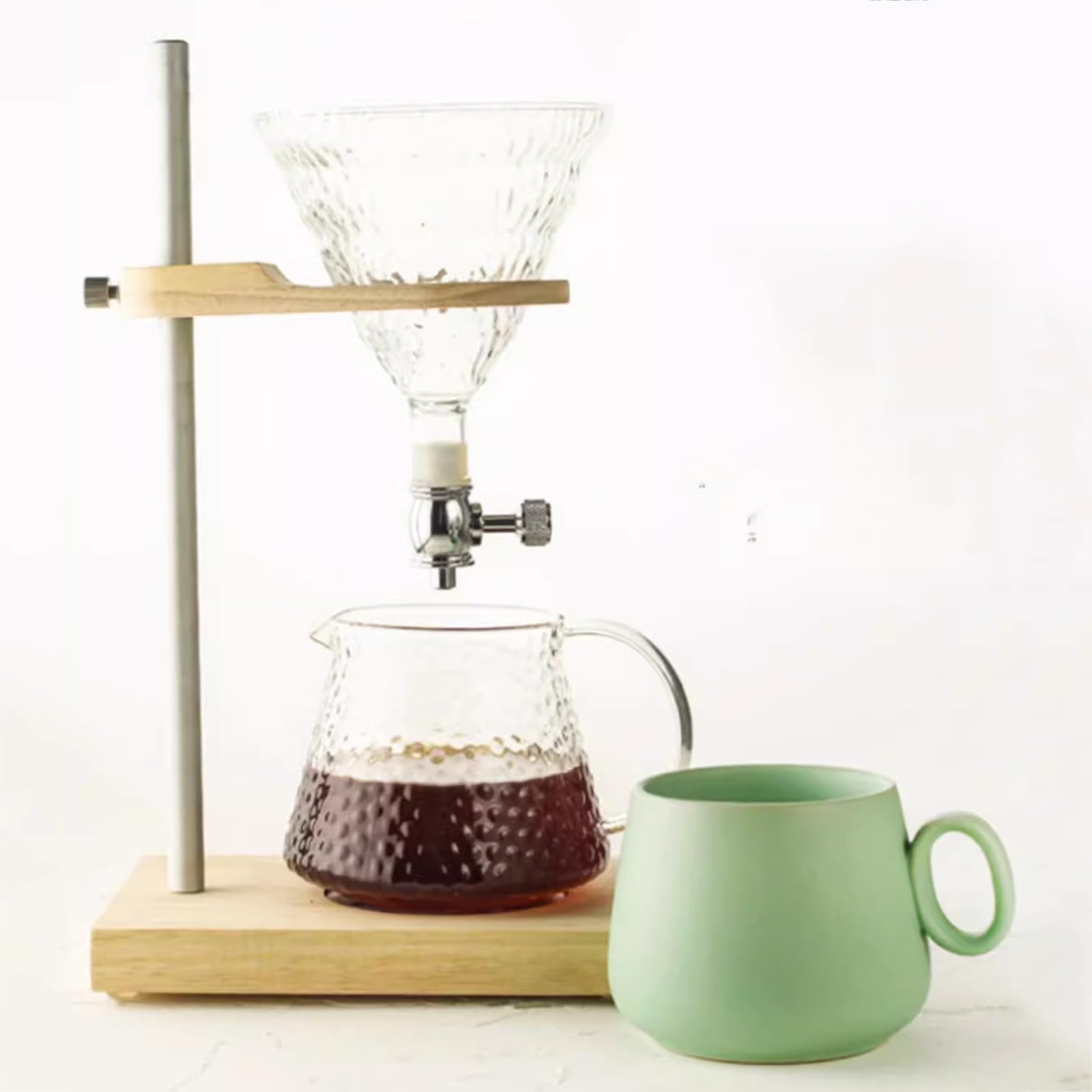 Cold Brew Drip Coffee Maker, Slow Drip Coffee Machine, with Height Adjustment Bracket, Removable, Coffee & Tea Brewer Glass Jug, Gift for Coffee Lovers