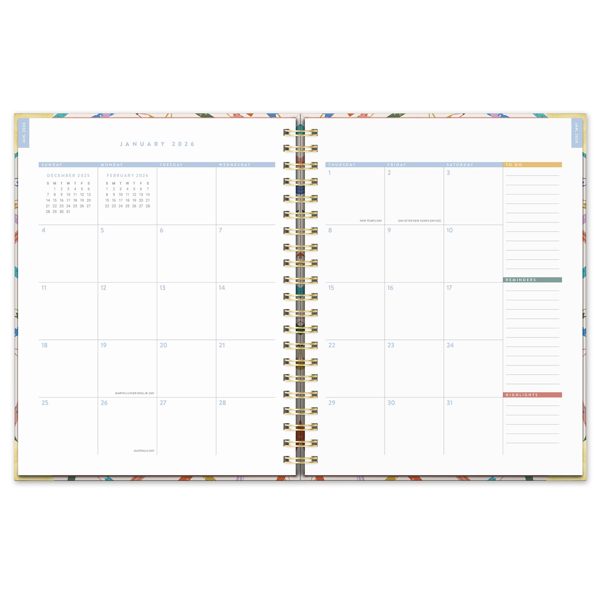 Orange Circle Studio Agenda 2026, per segnare il tuo segno, agenda a spirale extra large Deluxe, settimanale e mensile, per scuola o lavoro, appuntamenti, budget e traguardi