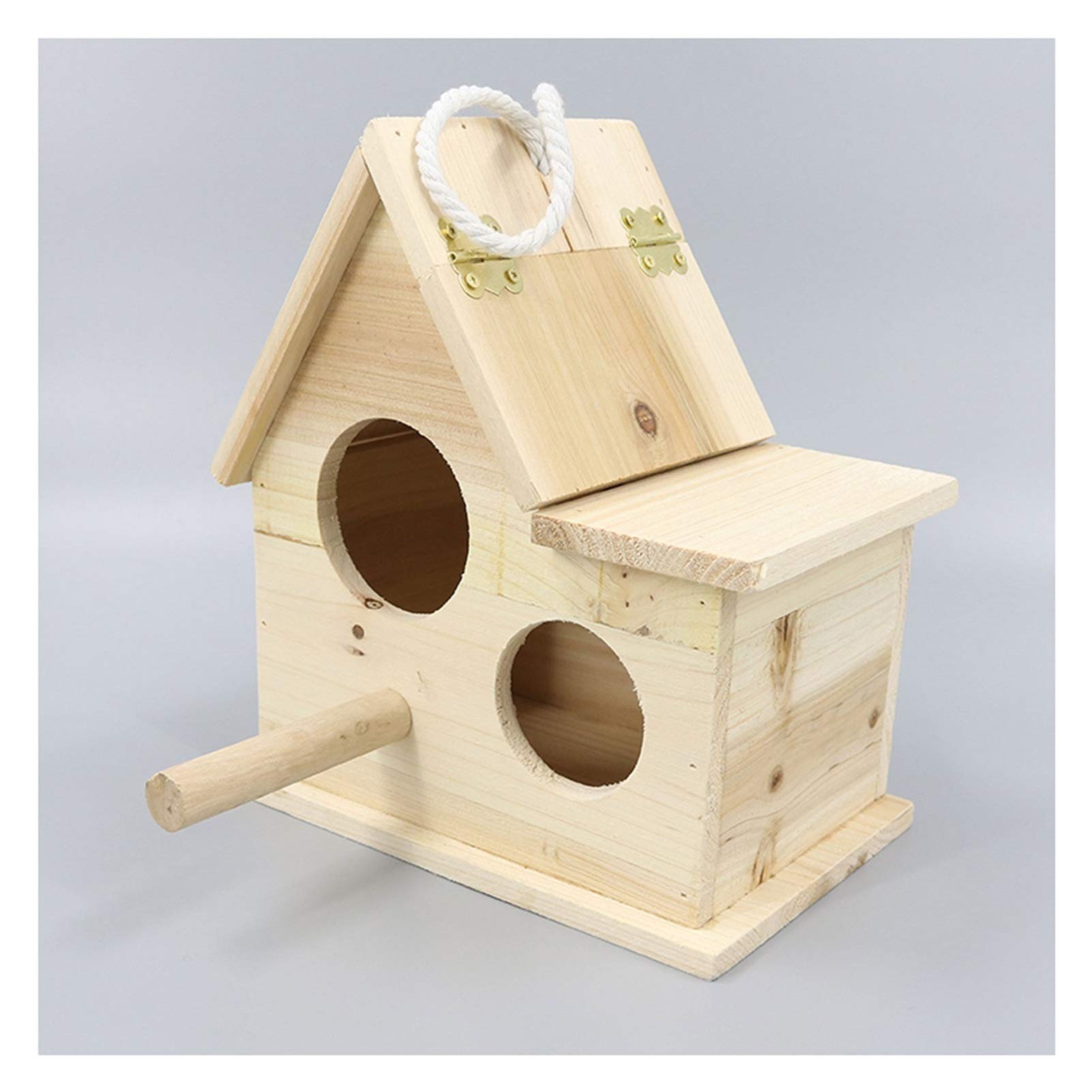 Jaula de pájaros Nest Box Bird House Caja de cría de Madera para Lovebirds, Parrotlets Caja de apareamiento Pájaros Naturales Huts Nido de Pájaro