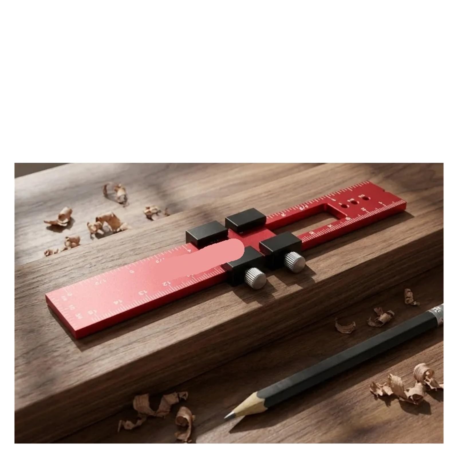 Bloque de Posicionamiento para Regla Regla de posicionamiento aleación aluminio 16/20/30cm, indicador marcado carpintería, herramienta medición ángulo for diseño precisión carpintero DIY(160mm)