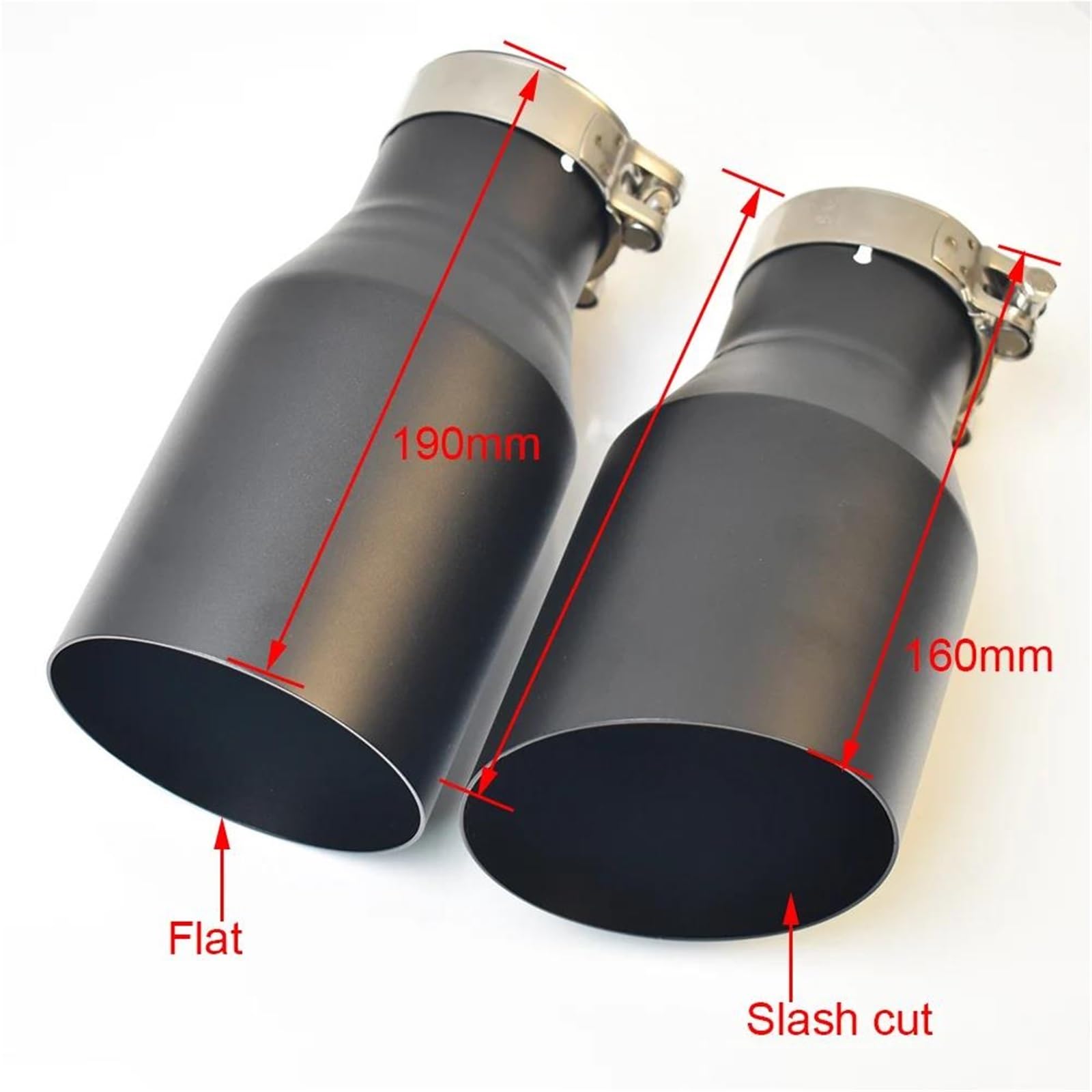 Silenciador Universal Plano De Acero Inoxidable para Coche