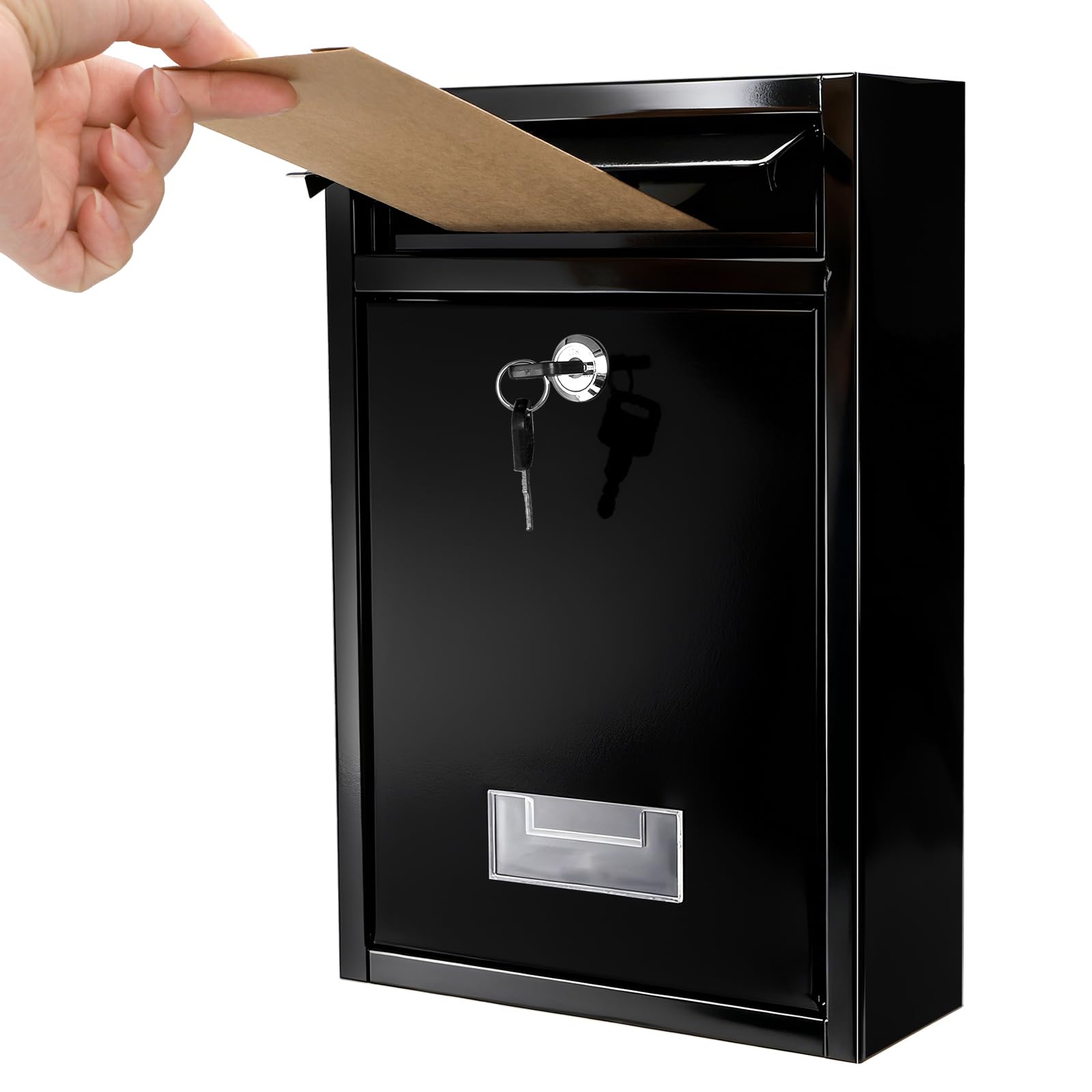 DEAYOU Wall Mount Mailbox for Outside, Mail Box with Key Lock