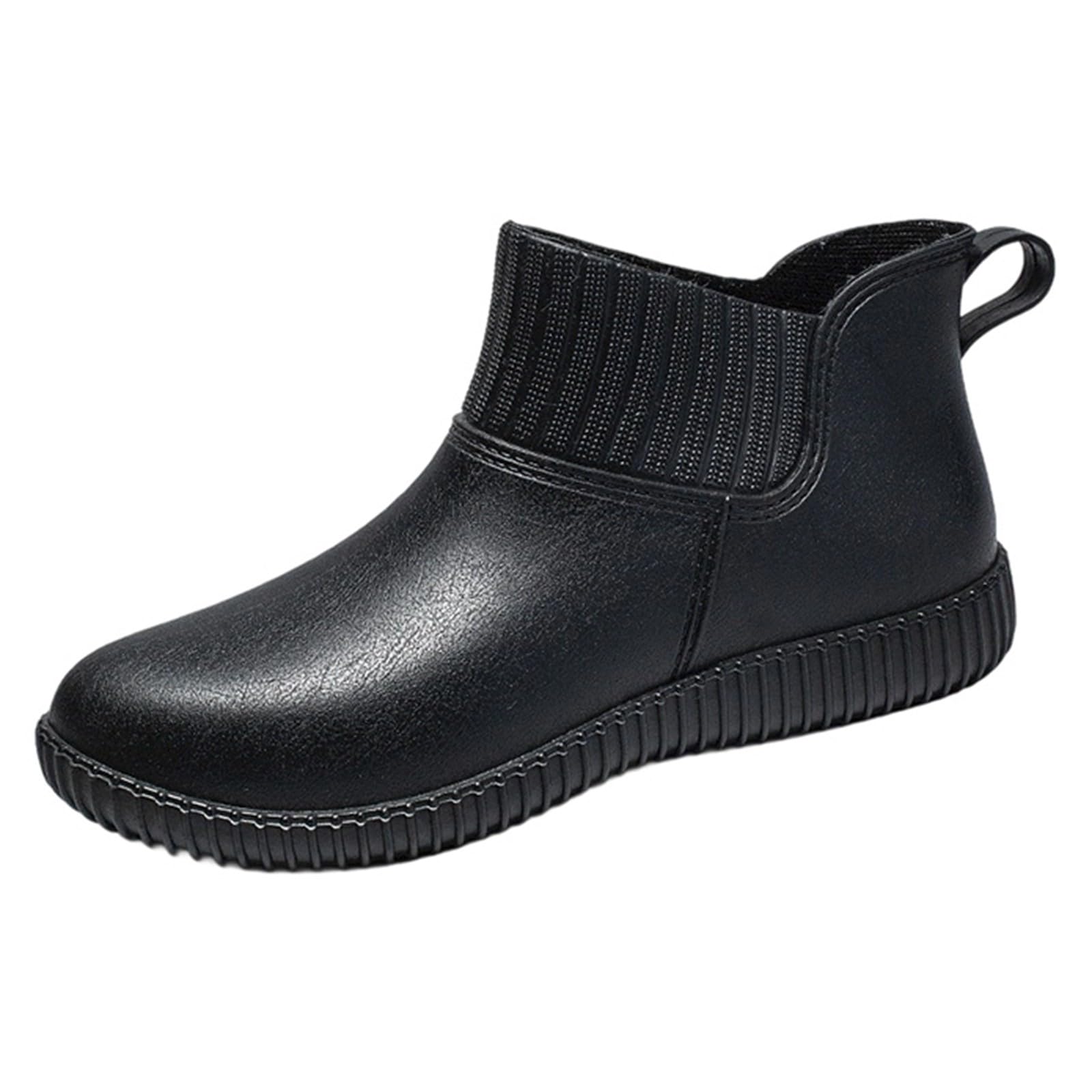 Gummistiefel Damen Halbhoch Für Garten - Transparent Regenschuhe Sommer wasserdichte Weit Regenstiefel Gummistiefel Halbhoch Leicht rutschfest Gartenschuhe Reitstiefel Bequem Mit Absatz Stiefeletten