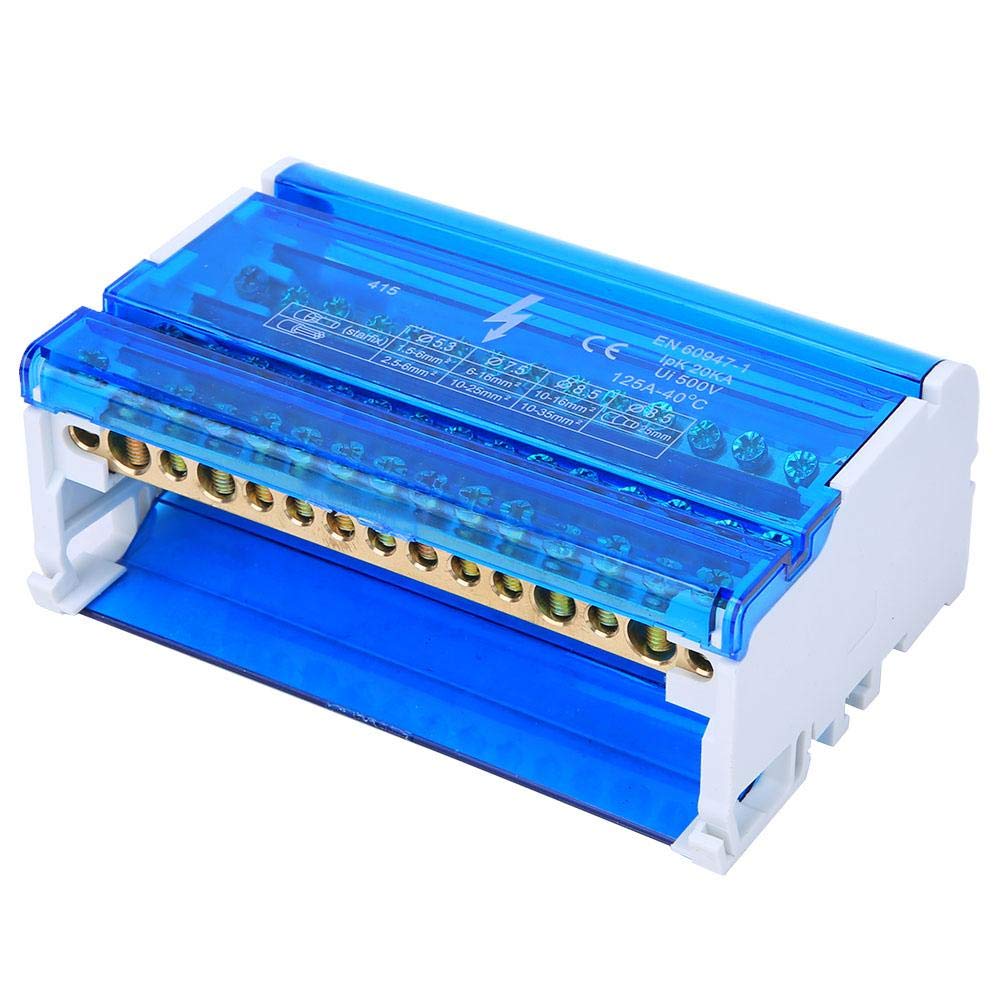Terminal Block Distribution Box Din Rail 4-Level Single Phase Circuit Breaker with Transparent Dust Cover Walfront