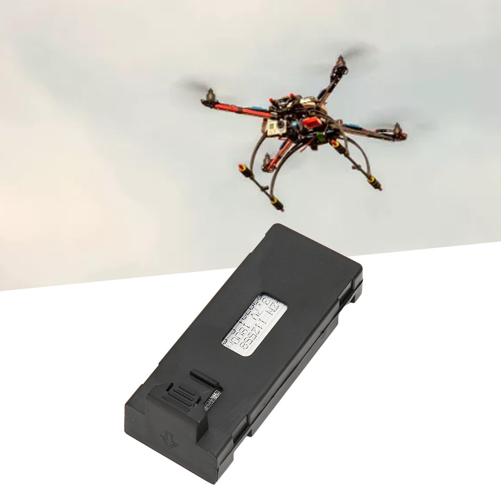 3.7V 1800mAh Bateria do Drona RC dla E88 E525 E99 K3 E100 P1 S98 P7 P10 P8 A13 S11 P8 Bezszczotkowy, Bateria Zapasowa UAV dla A8pro A9pro S1S RC Drone (Czarny)