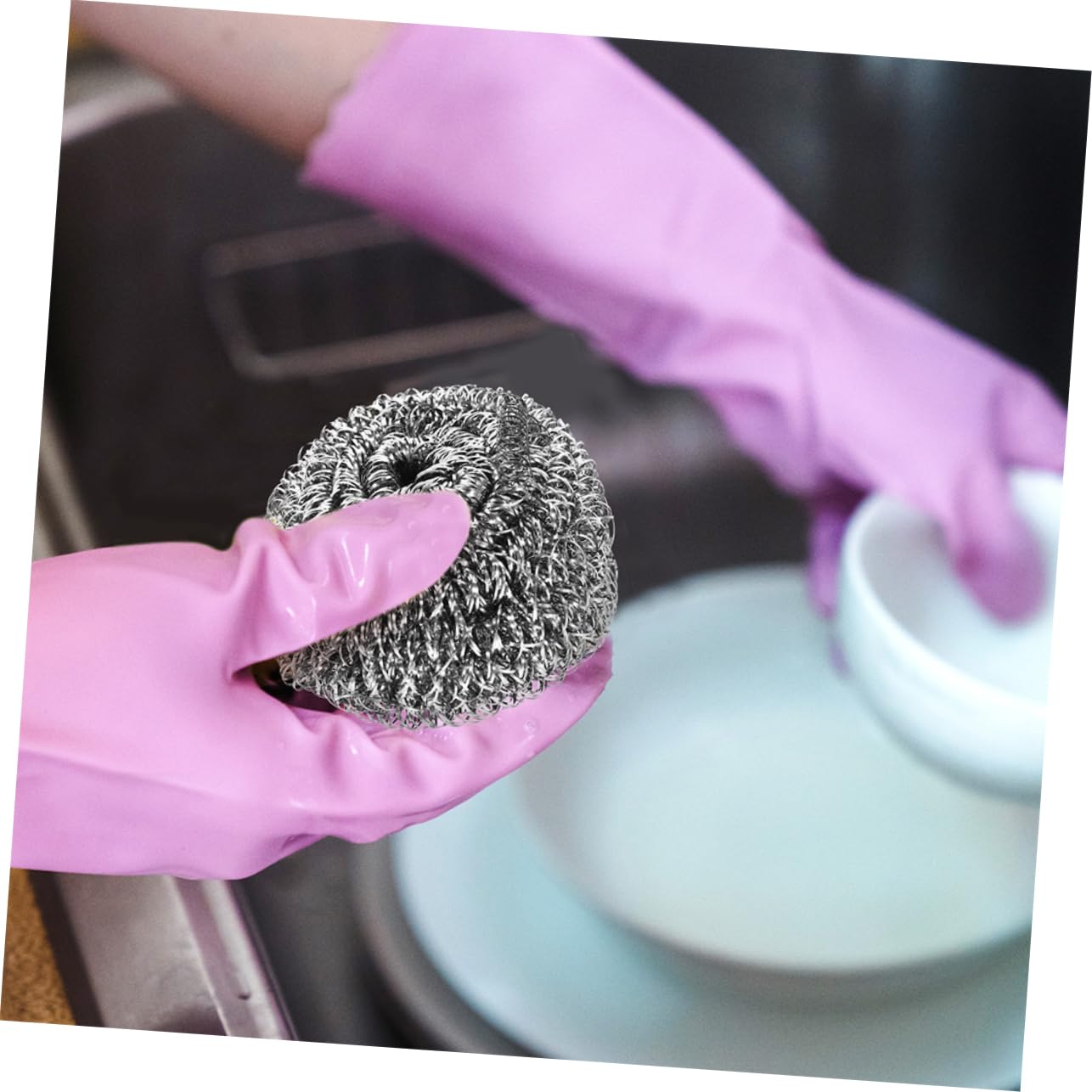 12pezzi Spugne in Acciaio Per Cucina Resistente e Multifunzionale Spugnette Ergonomiche Per Pentole Forno e Pulizia Esterna Strumenti Lavastoviglie Durevoli e Facili Da Usare