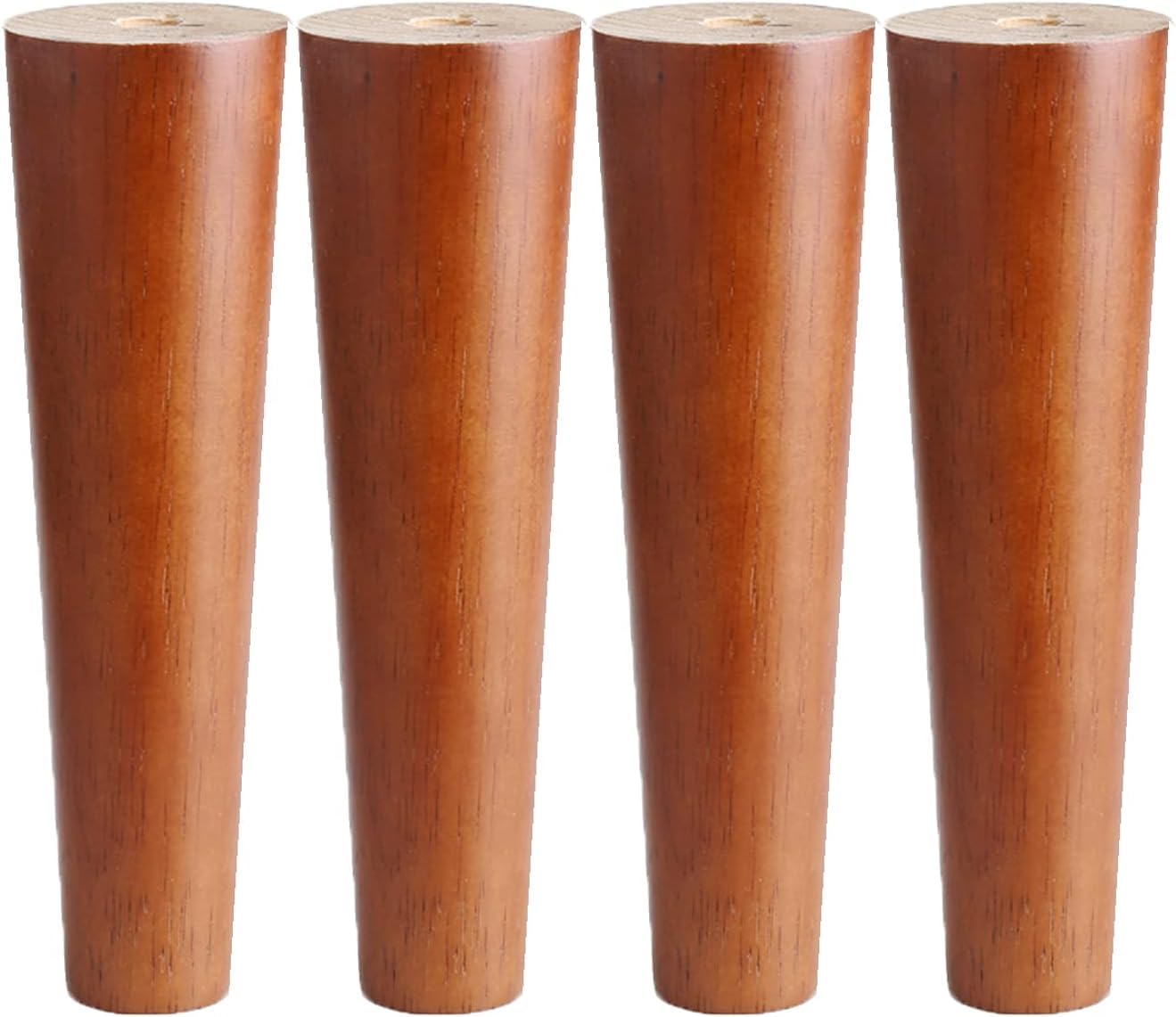 Möbelbeine, Möbel Holzbeine Massivholz Tischbeine für Schlafsofa Schrank mit Eisenplattenschrauben und schützenden Bodenmatten 4 ück