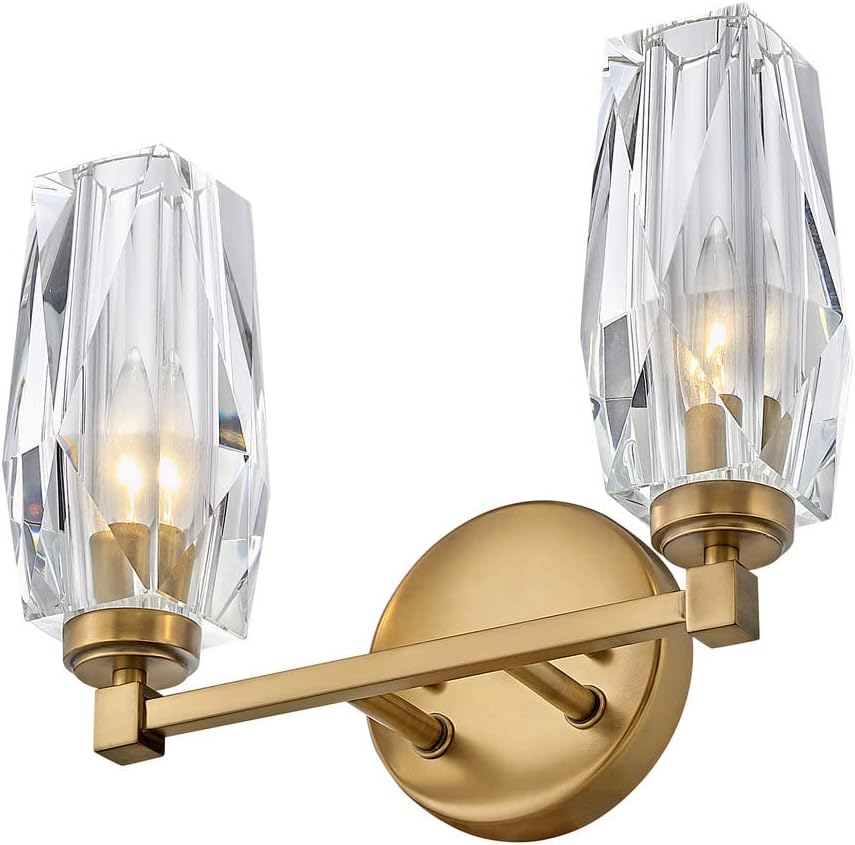 Hinkley Ana Small Two Light Vanity, Heritage Brass