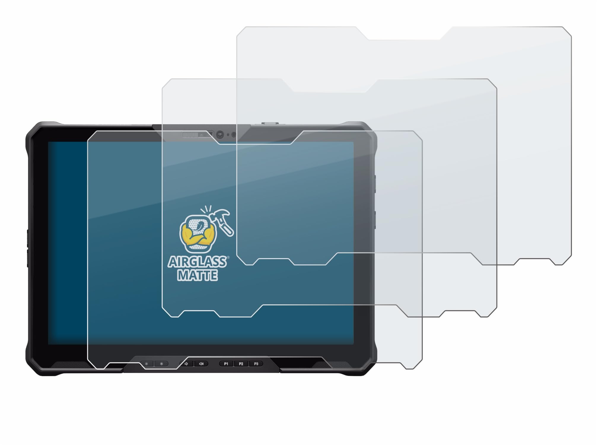 BROTECT Entspiegelungs Schutzglas für Dell Pro Rugged 12 RA02260 (3 Stück) Schutzfolie Matt [Extrem Kratzfest 9H, Anti-Reflex, Anti-Fingerprint]