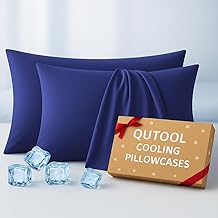 Premium Cooling Pillowcases Queen Size Set of 2 for Hot Sleeper&Night Sweats Beauty Sleep Reduces Wrinkles&Frizz Softer Than Silk Pillow Cover Oeko-TEX Certified RoyalBlue Breathable