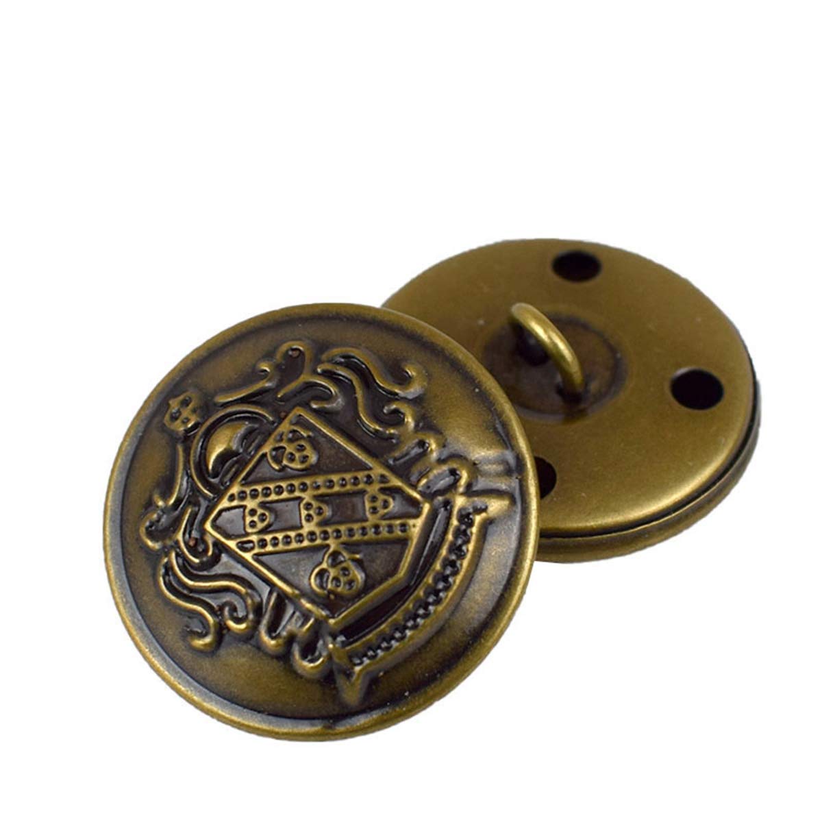 30Pcs Retro Metal Button Antique Brass Copper Jeans Coat Jacket Button Clothes Decorative Buckle Button Sewing Button B3 13Brass 30mm