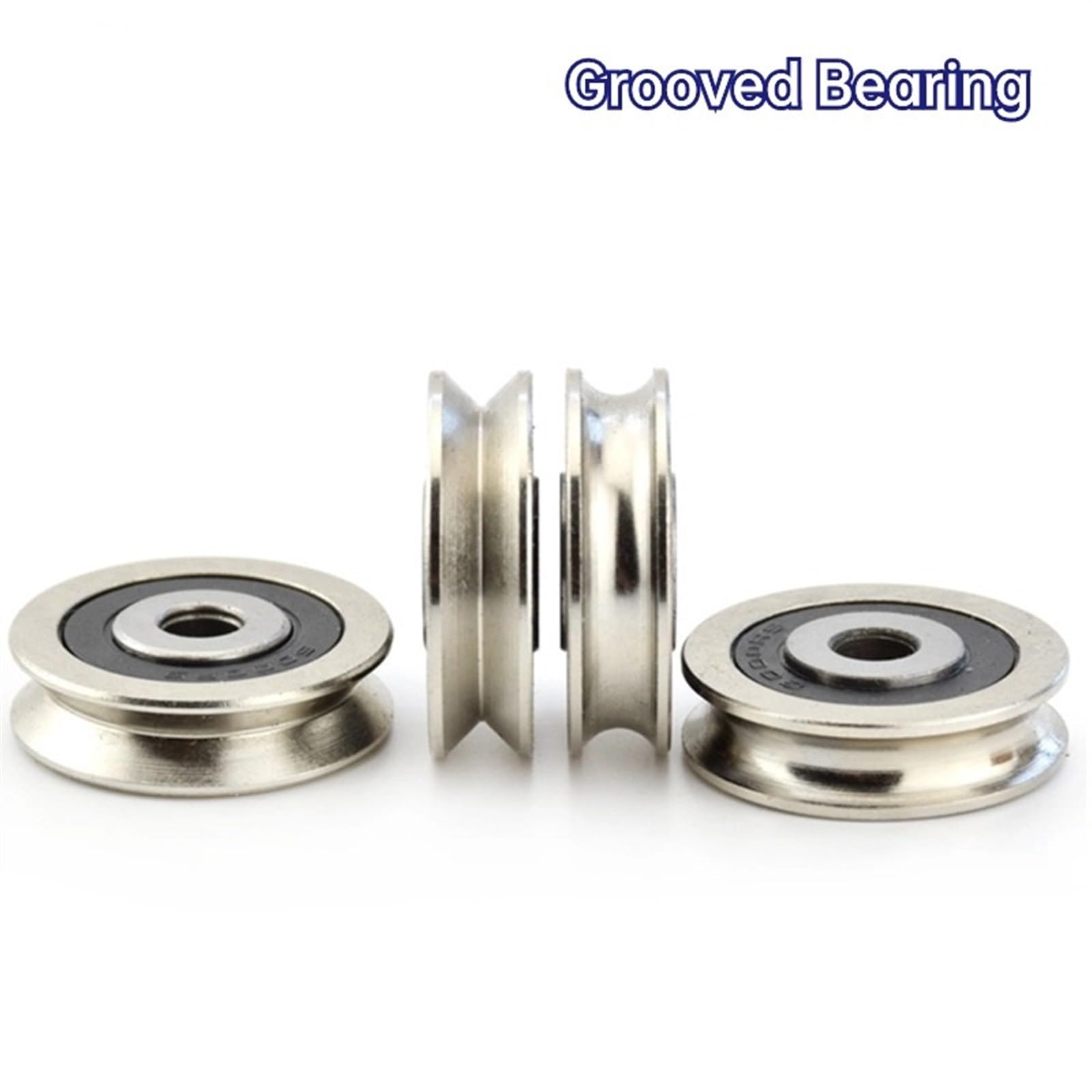10 ruedas enderezadoras mixtas con rodamiento de ranura V6000, x 26 8 mm, polea tipo en V(U6000-4-0.8)