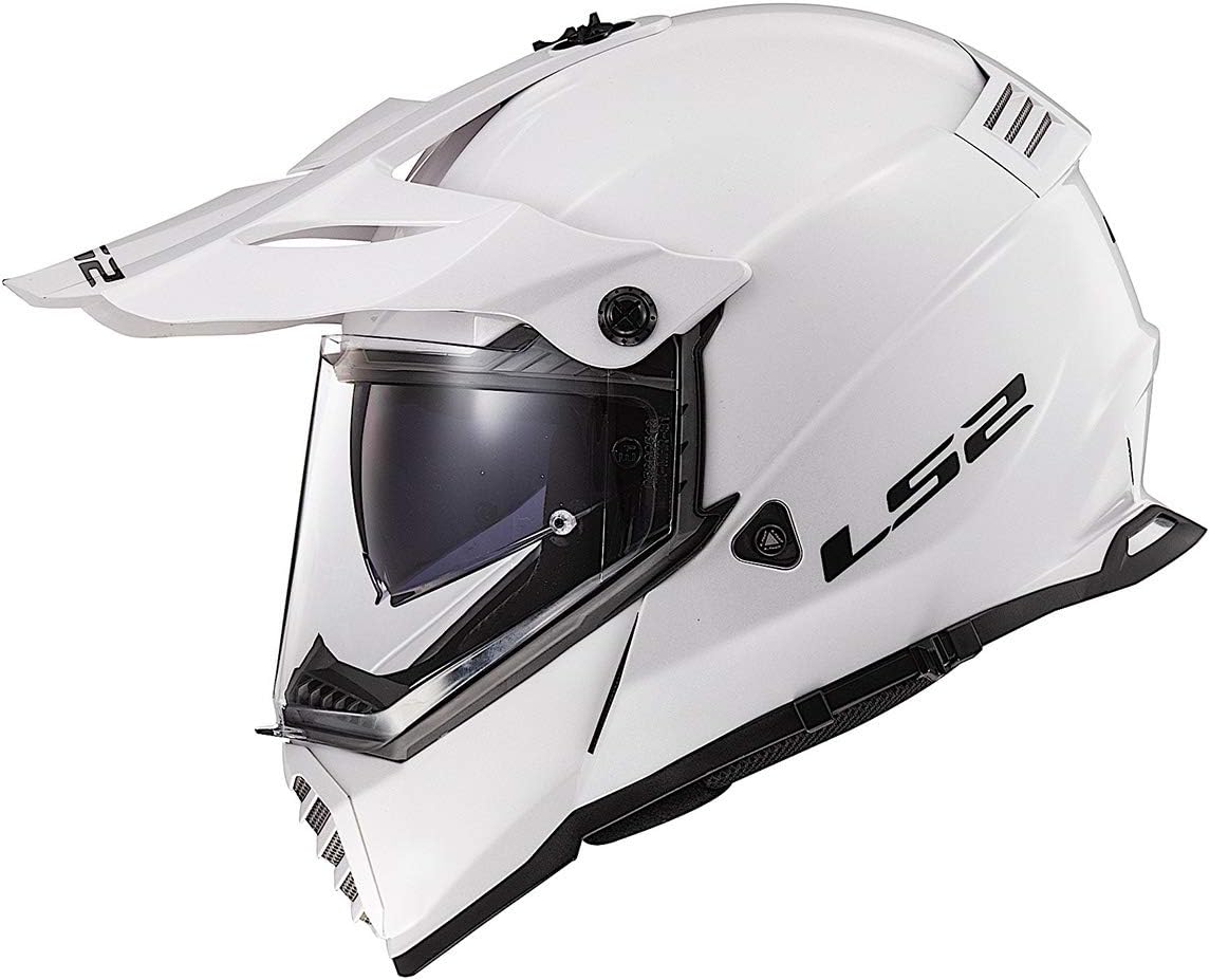 LS2 Helmets Blaze Adventure Helmet (Gloss White - Large)