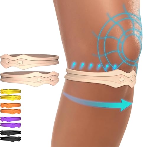 Vista 10 de Fit Geno Correa para Rodilla con Soporte para Rótula: Banda para Rodilla para Alivio del Dolor del Tendón Rotuliano - Rodillera para Tendonitis