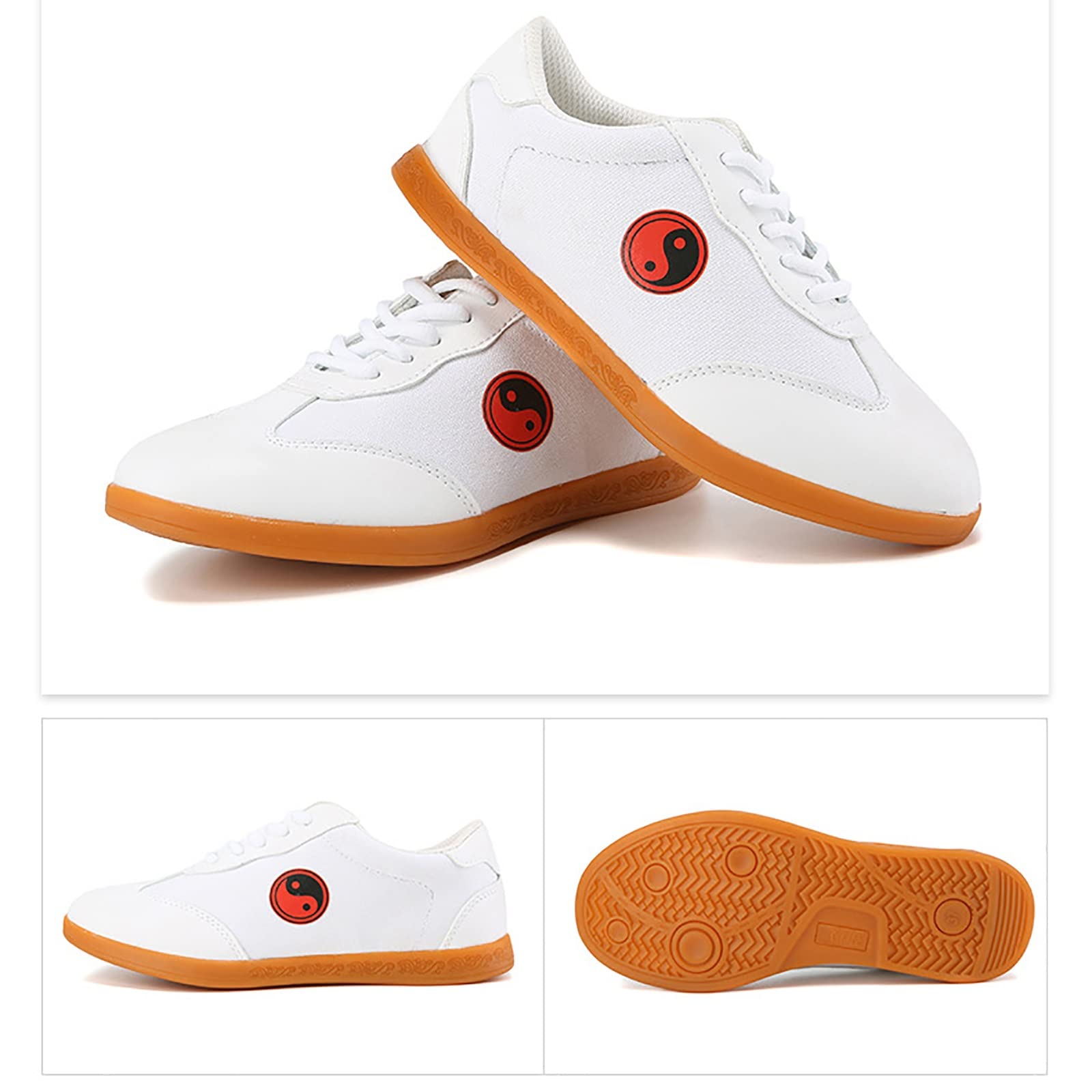 CLSQLXYJZC Scarpe Tai Chi in Tela per Uomo, Tendine di Manzo Estivo Suola in Gomma Resistente all'Usura Scarpe per Arti Marziali Taekwondo, per Scarpe da Allenamento Unisex da Boxe Kung Fu