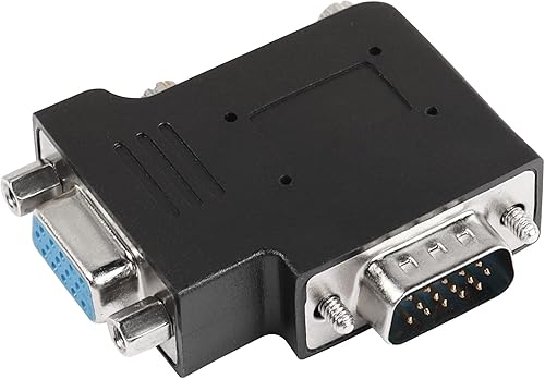 QIANRENON Adaptador de ángulo de 90 grados VGA macho a VGA hembra DB15 macho a hembra conector de ángulo recto VGA extensor de ángulo en forma de L,