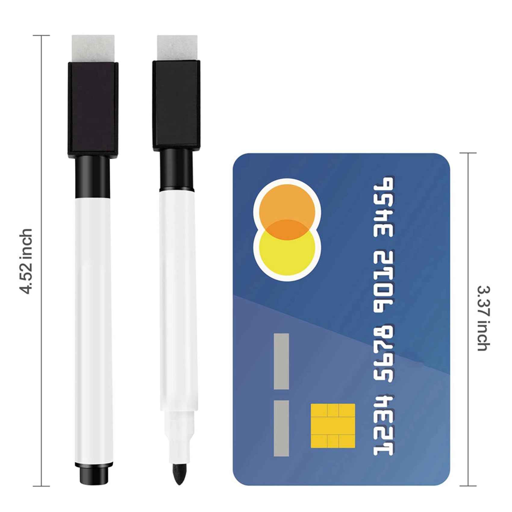 Magnetischer Whiteboard-Stift, LöSchbarer Marker, 192Er-Pack Whiteboard-Marker, Trocken Abwischbarer Marker mit LöSchkappe, Schwarz