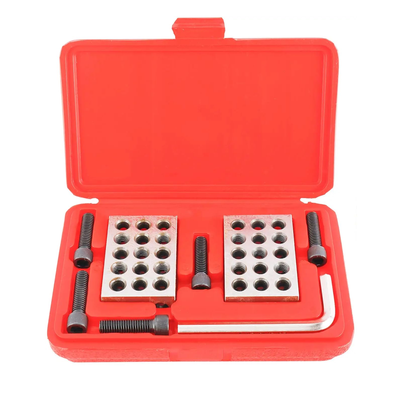 Blocs Parallèles, 2 Pièces 1-2-3 Bloc De Précision Blocs De Serrage, 0,0001" 23 Trous Fraisage Parallèle Bloc De Serrage Outils De Tour De Precision Pour Fraiseuse, Machines-Outils