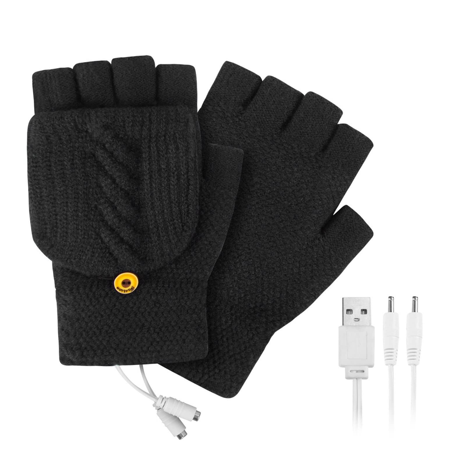 Gants chauffants USB à tricoter pour garder les mains chaudes