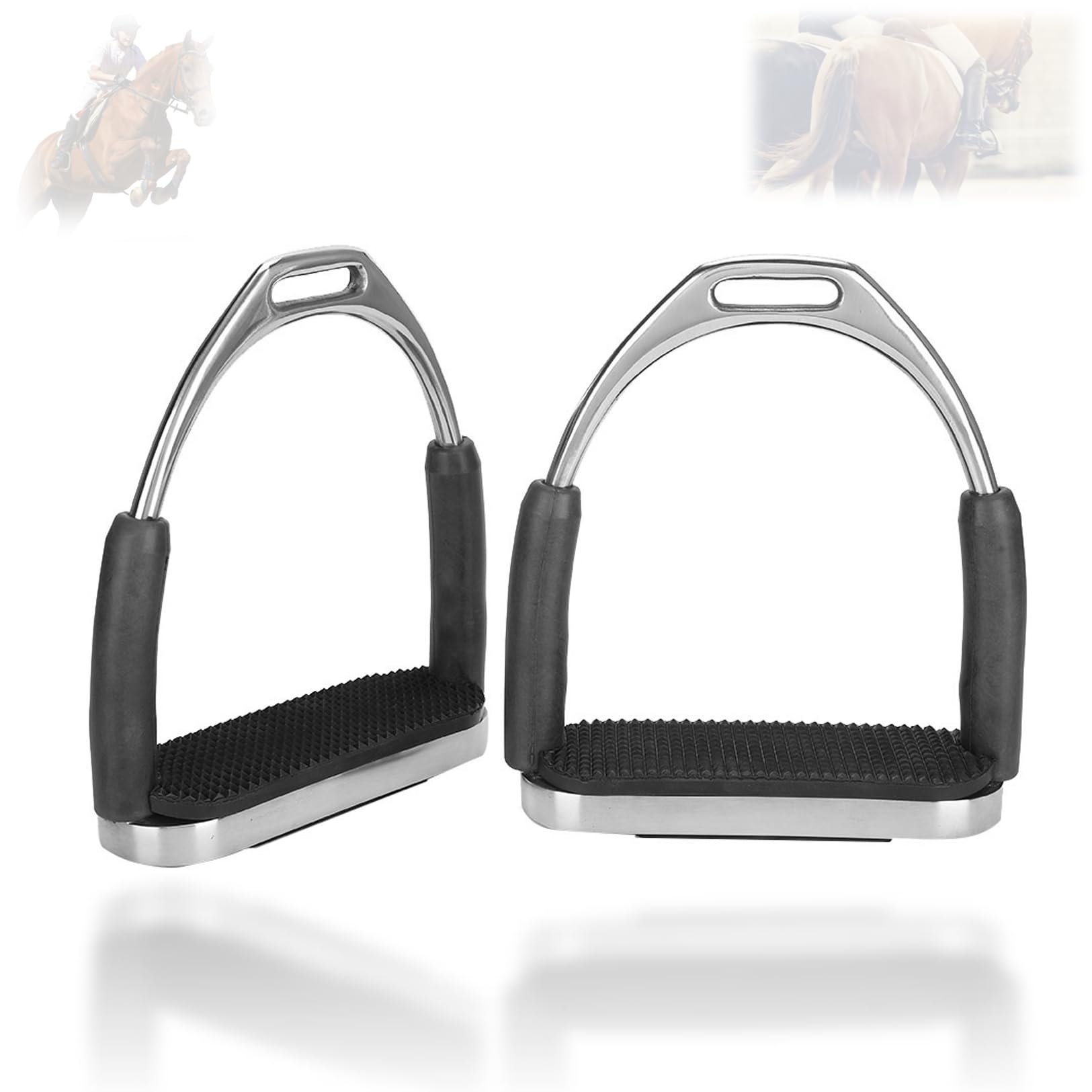 Lot de 2 Étrier de Cheval, Étrier de Cheval Couvre-Chaussures pour Équitation Étriers D'équitation en Plastique Etrier De Securite Equitation pour la Performance et L'entraînement