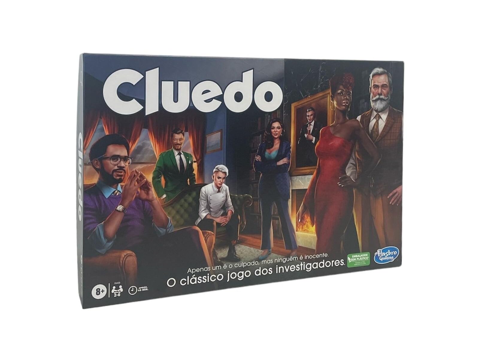 Juego de mesa Cluedo - Juego Cluedo rediseñado para 2 a 6 jugadores - Juegos de misterio - Juegos de detective - Juegos para toda la familia - Juegos para niños y adultos (Versión Portuguesa)