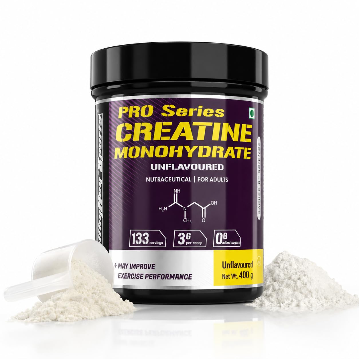 HealthyHey Sports Creatine Monohydrate, (133 Servings, Unflavoured, 400g Powder) for Muscle Building & Performance-image-23