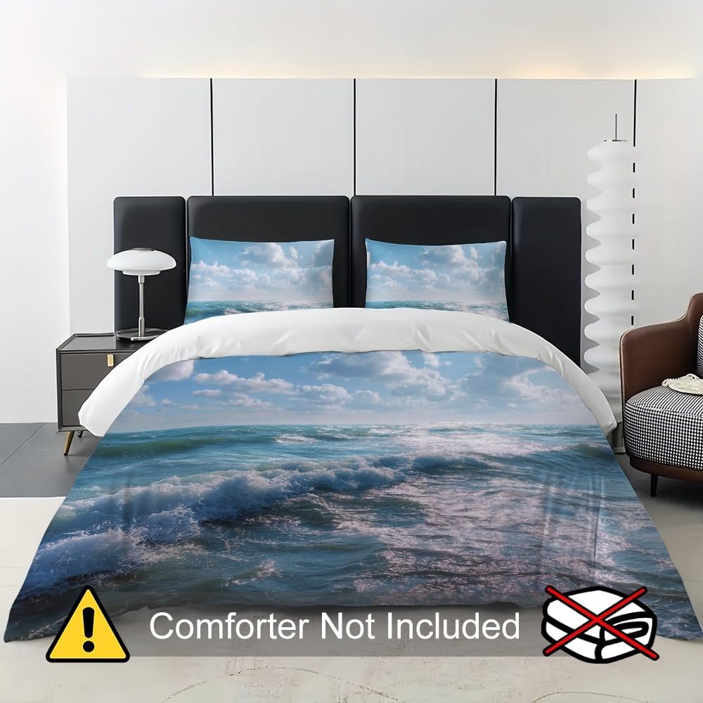 Zestaw pościeli 200 x 200 cm, krajobraz 3-częściowy, z 2 poszewkami na poduszki