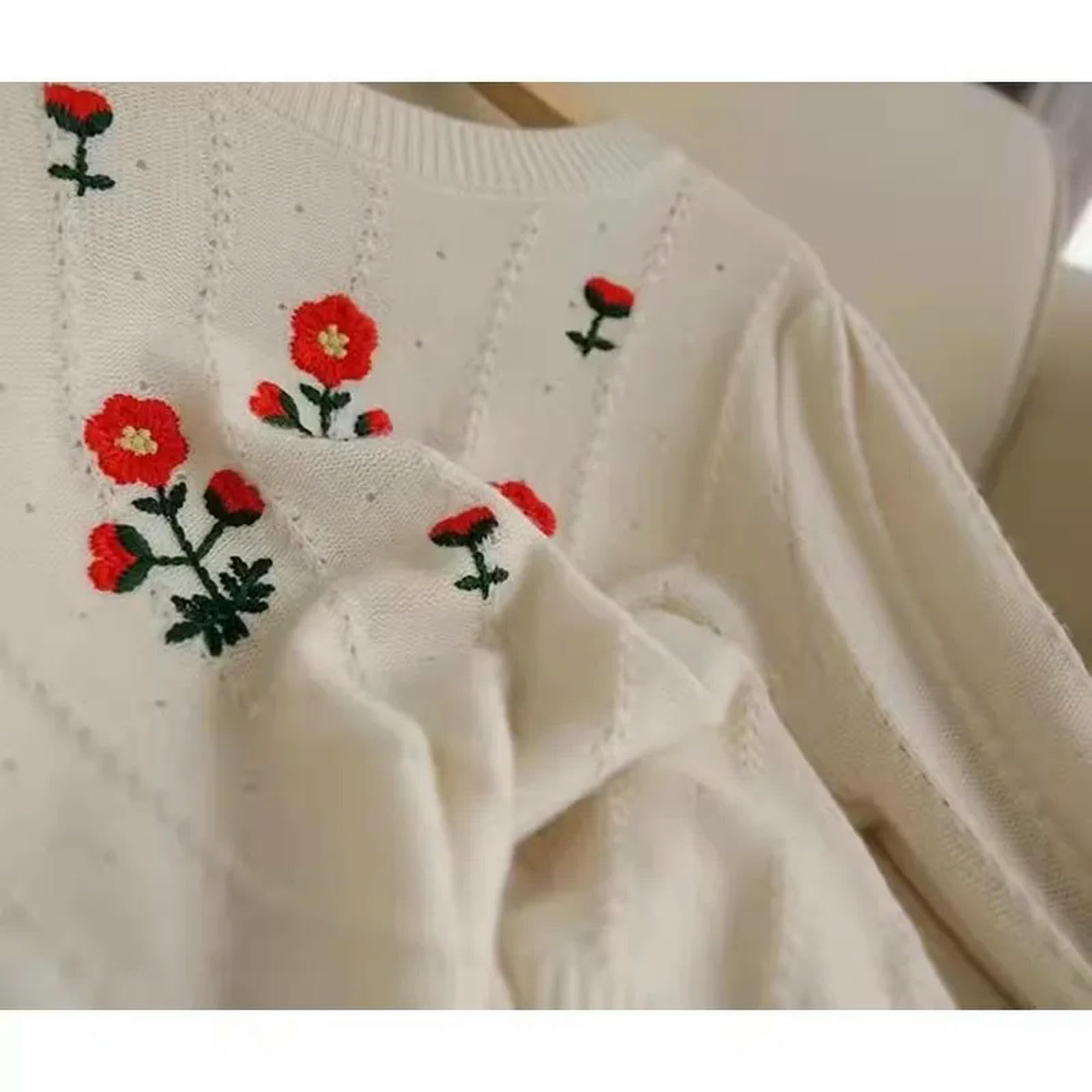 Sweter dla kobiet vintage dzianinowy sweter sweter damski rękaw latarnia okrągły dekolt dzianina topy eleganckie damskie skok