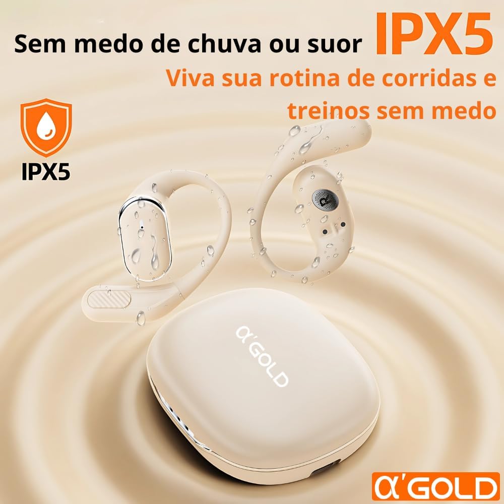 61a0xMFCN-L._AC_SL1000_ Fone De Ouvido Corrida Bluetooth Com Suporte Externo em Silicione Sem Fio Compatível Com Todo Celular Ideal Para Treinos, Corrida, Academia, Exercicios - Não Cai da Orelha - Qualidade AGold Premium