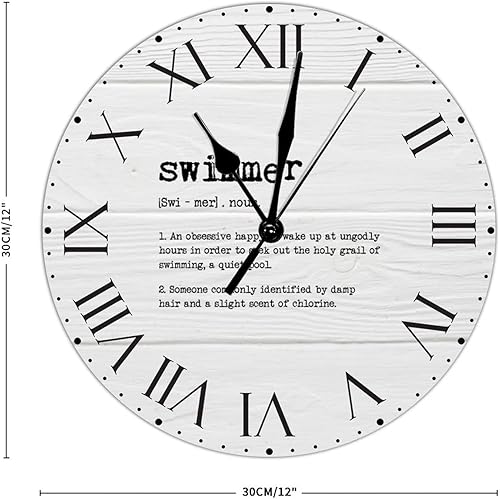 Miniatura 86 de Reloj de PVC con definición psicológica, reloj de pared grande con números romanos inspiración, refranes de inspiración de 12 pulgadas, significado