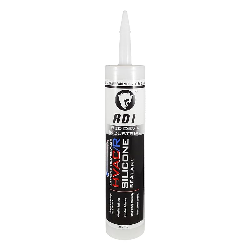 Selante de Silicone para HVAC/R Red Devil 0897 para Alta Temperatura Transparente, 280 mL, 1 unidade
