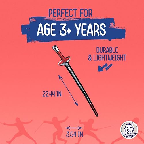 Miniatura 4 de Liontouch - Láminas de esgrima deportivas, rojo y azul para niños y niñas a partir de 3 años Juguete de espuma para niños en diseño realista Arma