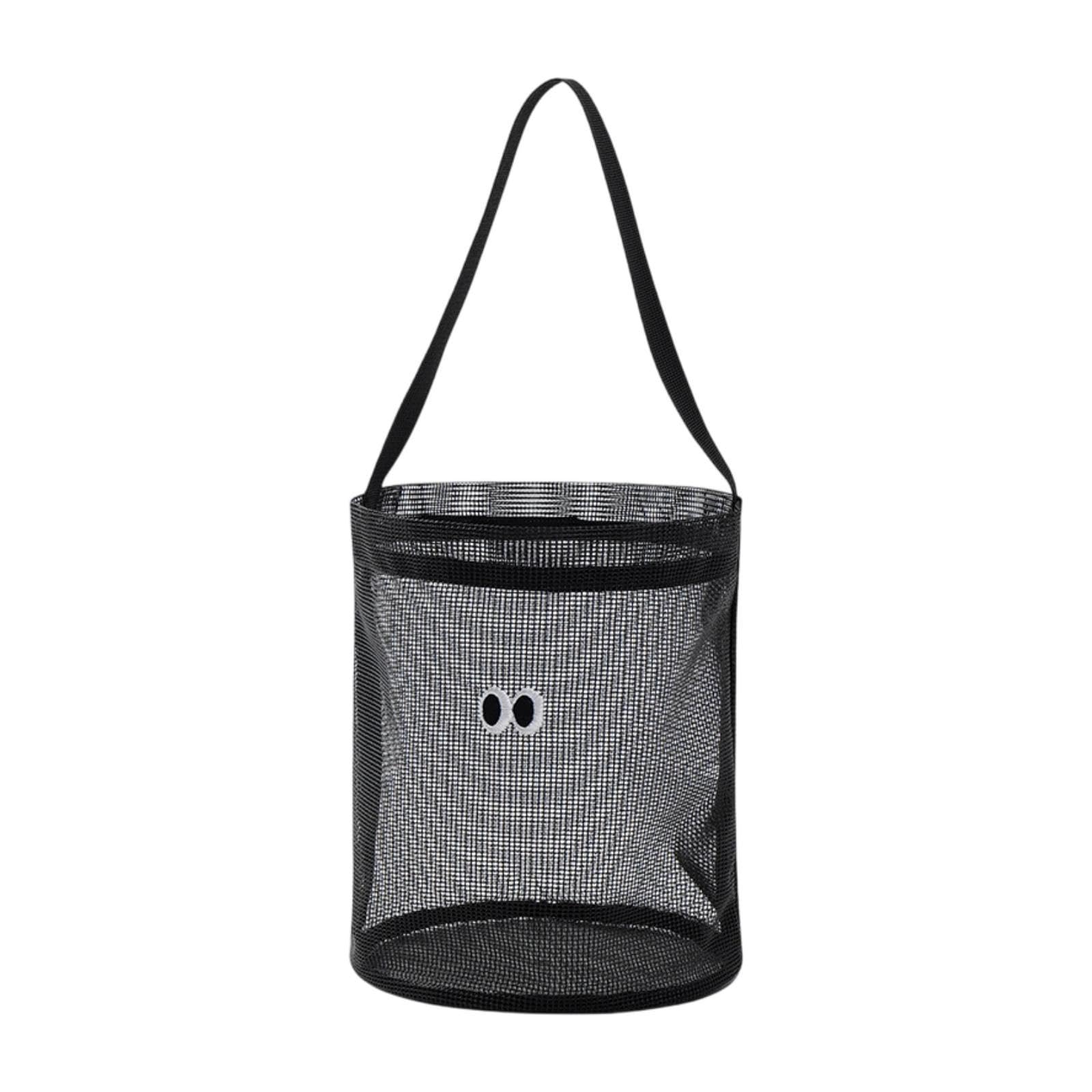 Tote Bag Storage Family Mesh Bag Beach for Office Vacation Essentials Casual Black-image-37